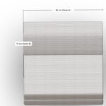 Draufsicht auf eine rechteckige, hellgraue, gepolsterte Fläche mit horizontalen Streifen. Zwei Maße sind angegeben: 80 cm (Seite A) für die Länge und 70 cm (Seite B) für die Breite, mit Pfeilen, die jede Seite angeben.