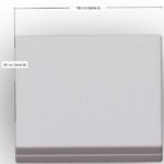 Ein rechteckiges Objekt in der Draufsicht, beschriftet mit den Abmessungen: 100 cm (Seite A) für die obere Kante und 80 cm (Seite B) für die linke Kante. Das Objekt ist hellgrau mit einer etwas dunkleren Basis.